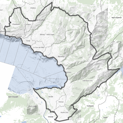 Carte de la Rivera Vaudoise